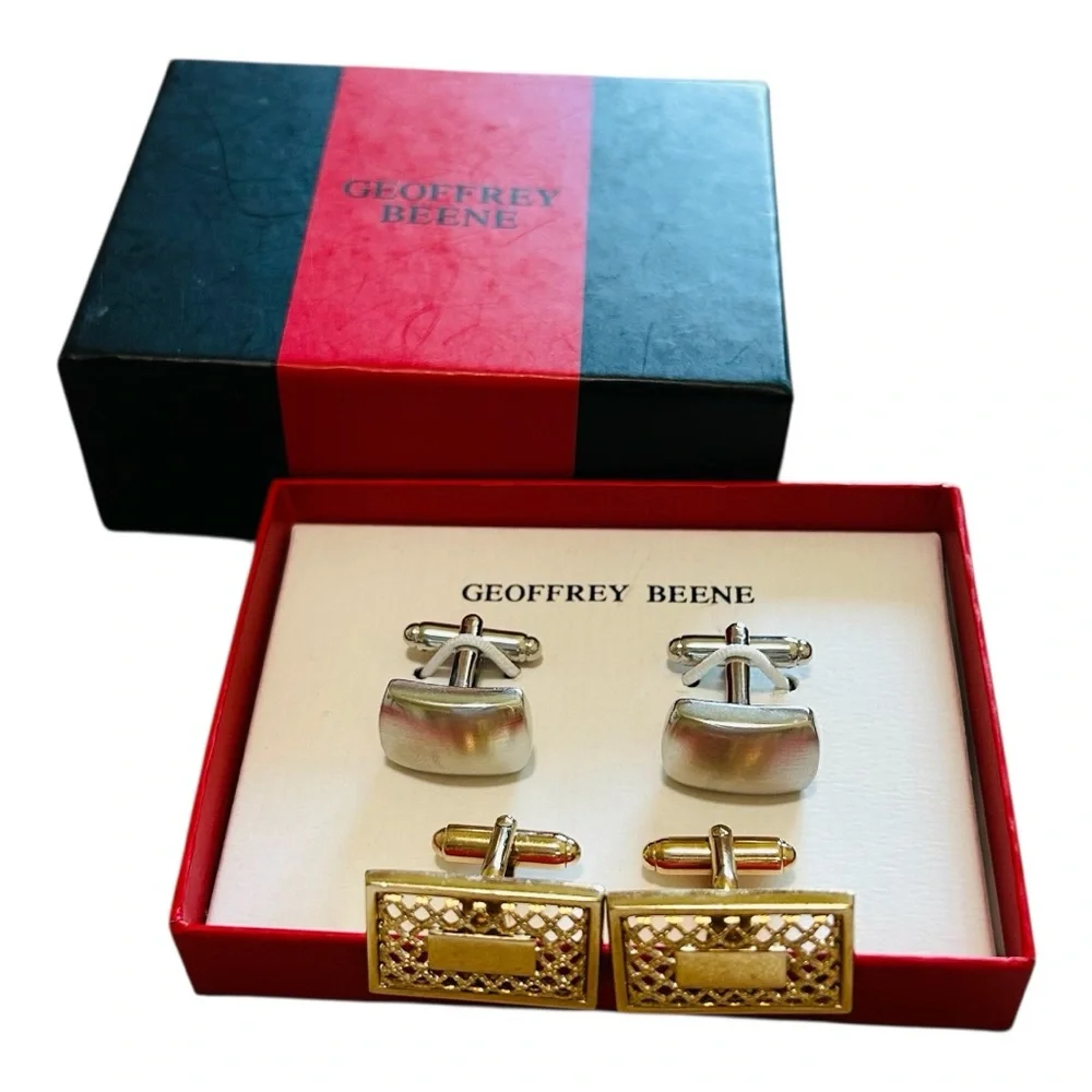 Geoffrey Beene Silver Cuff Links Set- Gold, silver from Macy’s New-Formal attire